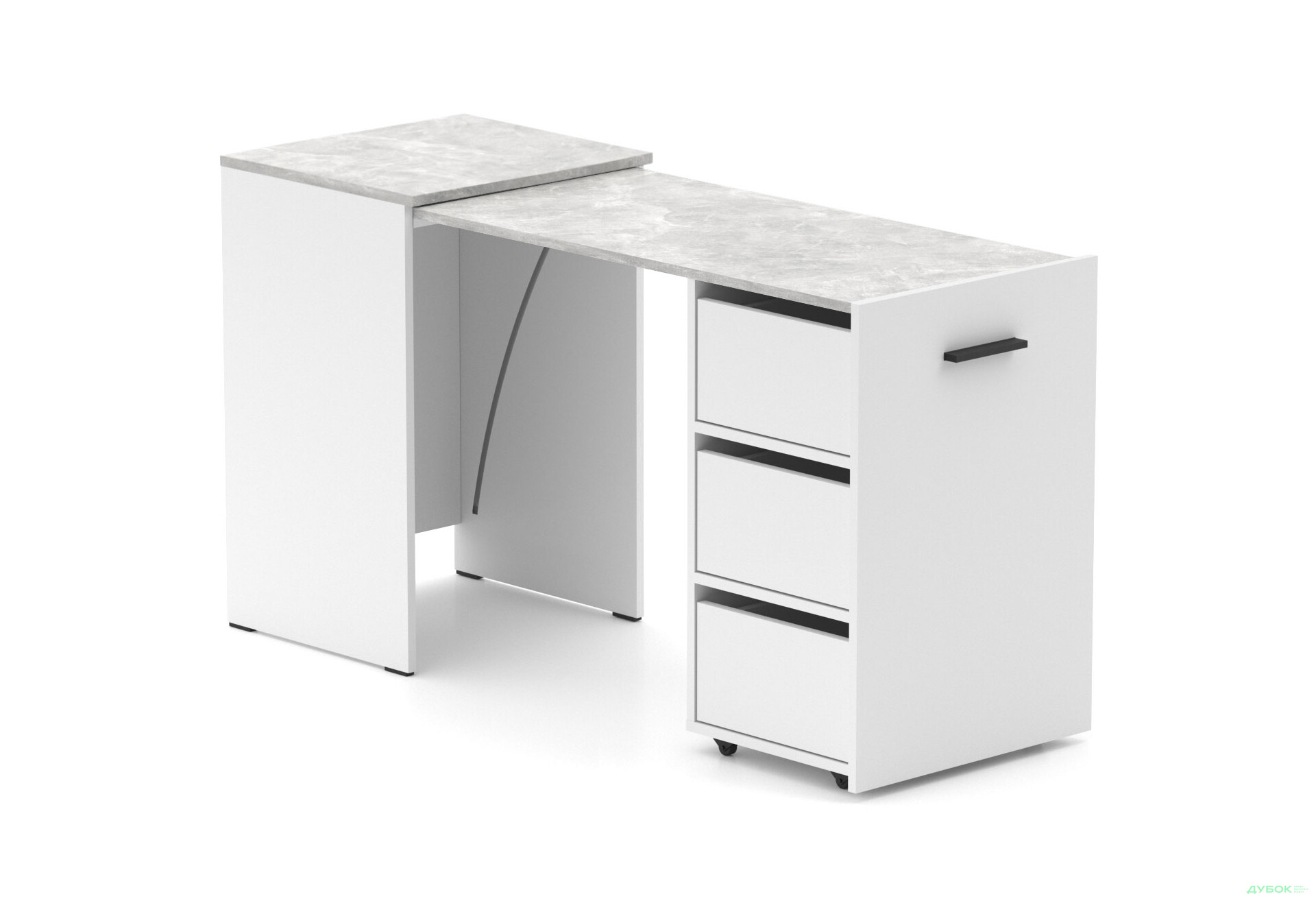 Изображение 1 - Стол-тумба трансформер Knap Knap Hobana / Хобана Ш3 с ящиками, Белый / Ателье светлый