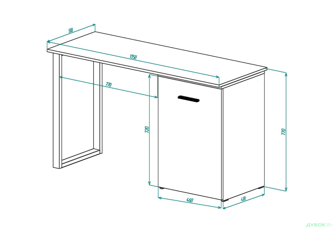 Зображення 7 - Стіл-трансформер Knap Knap Hobana+Jambo / Хобана+Джамбо з додатковою поворотною стільницею та полицями, Білий