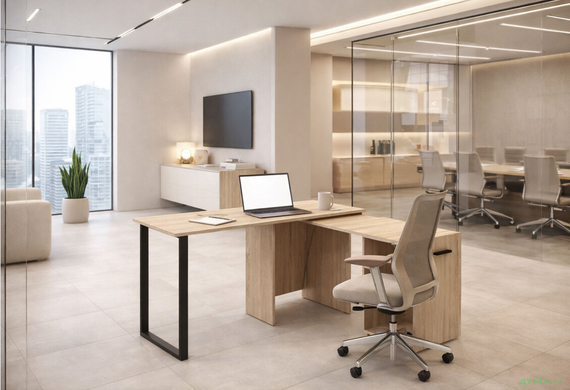 Изображение 2 - Стол-трансформер Knap Knap Hobana+Jambo / Хобана+Джамбо с дополнительной поворотной столешницей и полками, Дуб сонома