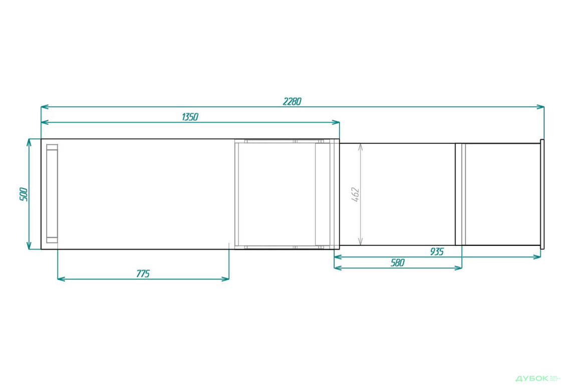 Изображение 7 - Стол-трансформер Knap Knap Hobana+Jambo / Хобана+Джамбо с дополнительной поворотной столешницей и полками, Дуб сонома