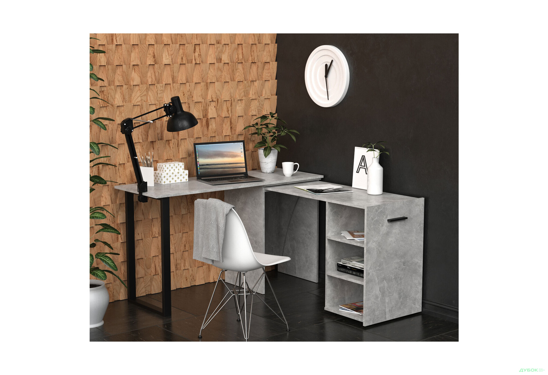 Изображение 6 - Стол-трансформер Knap Knap Hobana+Jambo / Хобана+Джамбо с дополнительной поворотной столешницей и полками, Ателье светлый