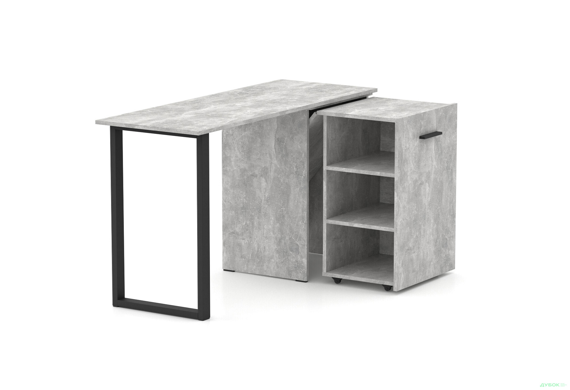 Изображение 2 - Стол-трансформер Knap Knap Hobana+Jambo / Хобана+Джамбо с дополнительной поворотной столешницей и полками, Ателье светлый