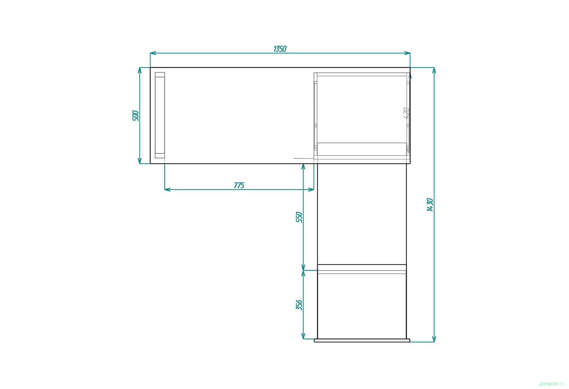 Изображение 7 - Стол-трансформер Knap Knap Hobana+Jambo / Хобана+Джамбо с дополнительной поворотной столешницей и полками, Ателье светлый