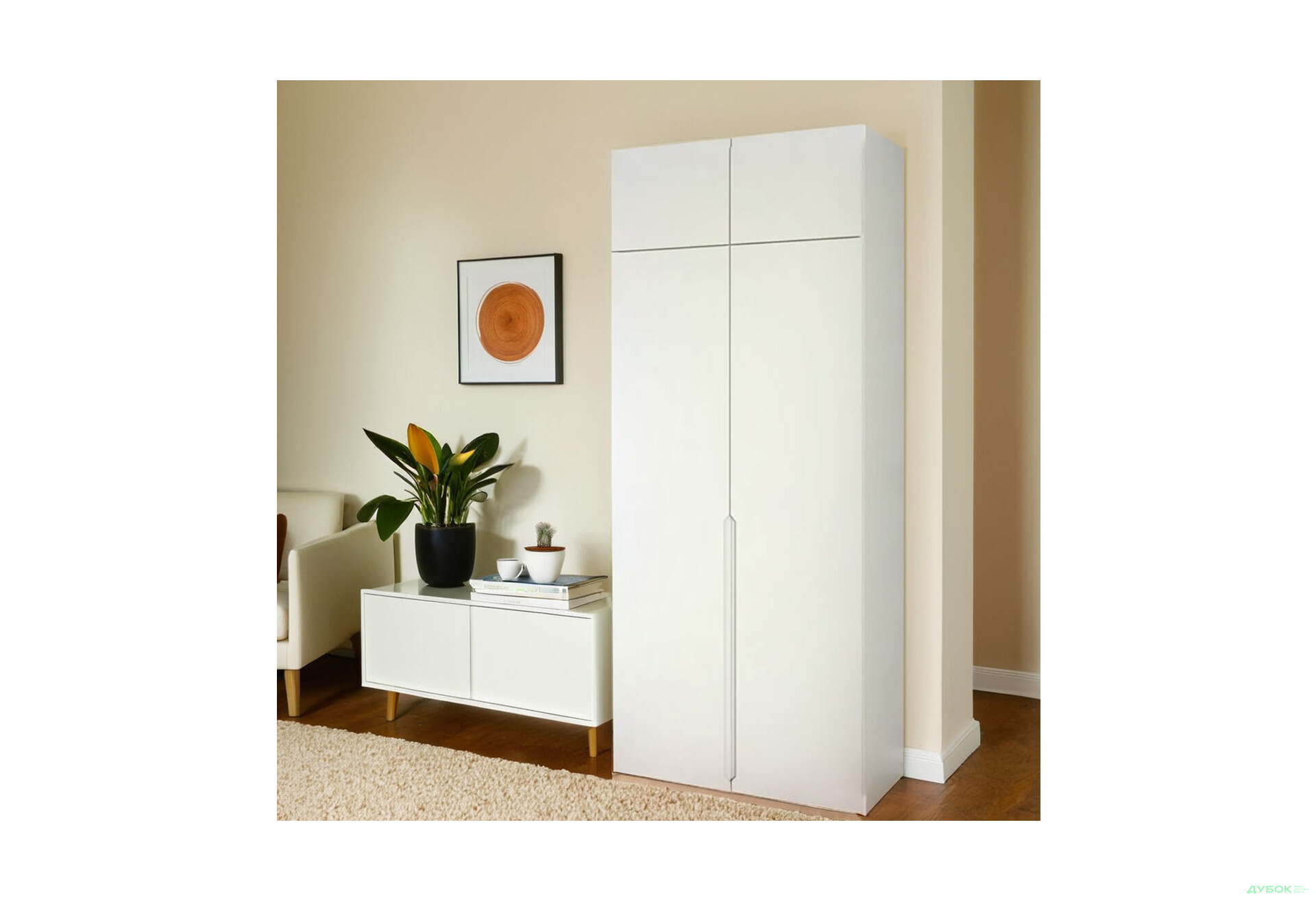 Изображение 3 - Шкаф Вип-Мастер Неаполь 2-дверный с антресолью 100 см Белый