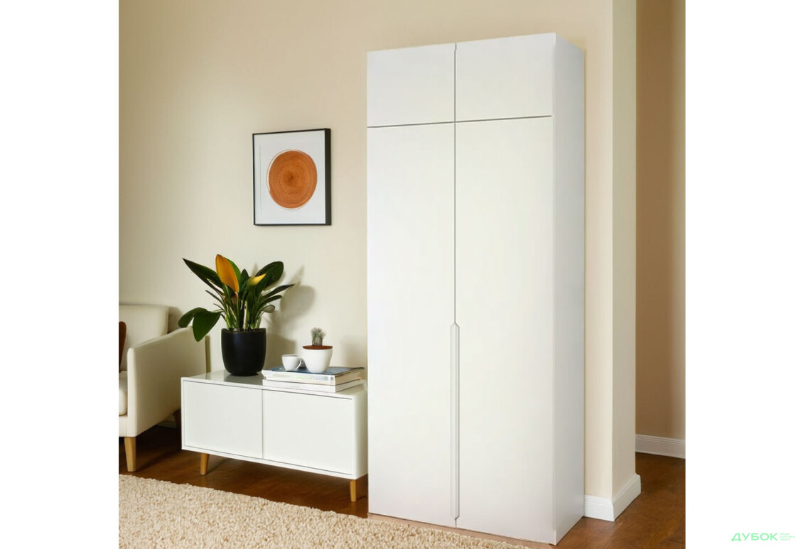 Изображение 3 - Шкаф Вип-Мастер Неаполь 2-дверный с антресолью 100 см Белый