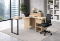 Зображення 2 - Стіл-трансформер Knap Knap Hobana+Jambo / Хобана+Джамбо Ш1 з додатковою поворотною стільницею, полицями та шухлядою, Дуб сонома