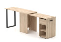 Изображение 4 - Стол-трансформер Knap Knap Hobana+Jambo / Хобана+Джамбо Ш1 с дополнительной поворотной столешницей, полками и ящиком, Дуб сонома