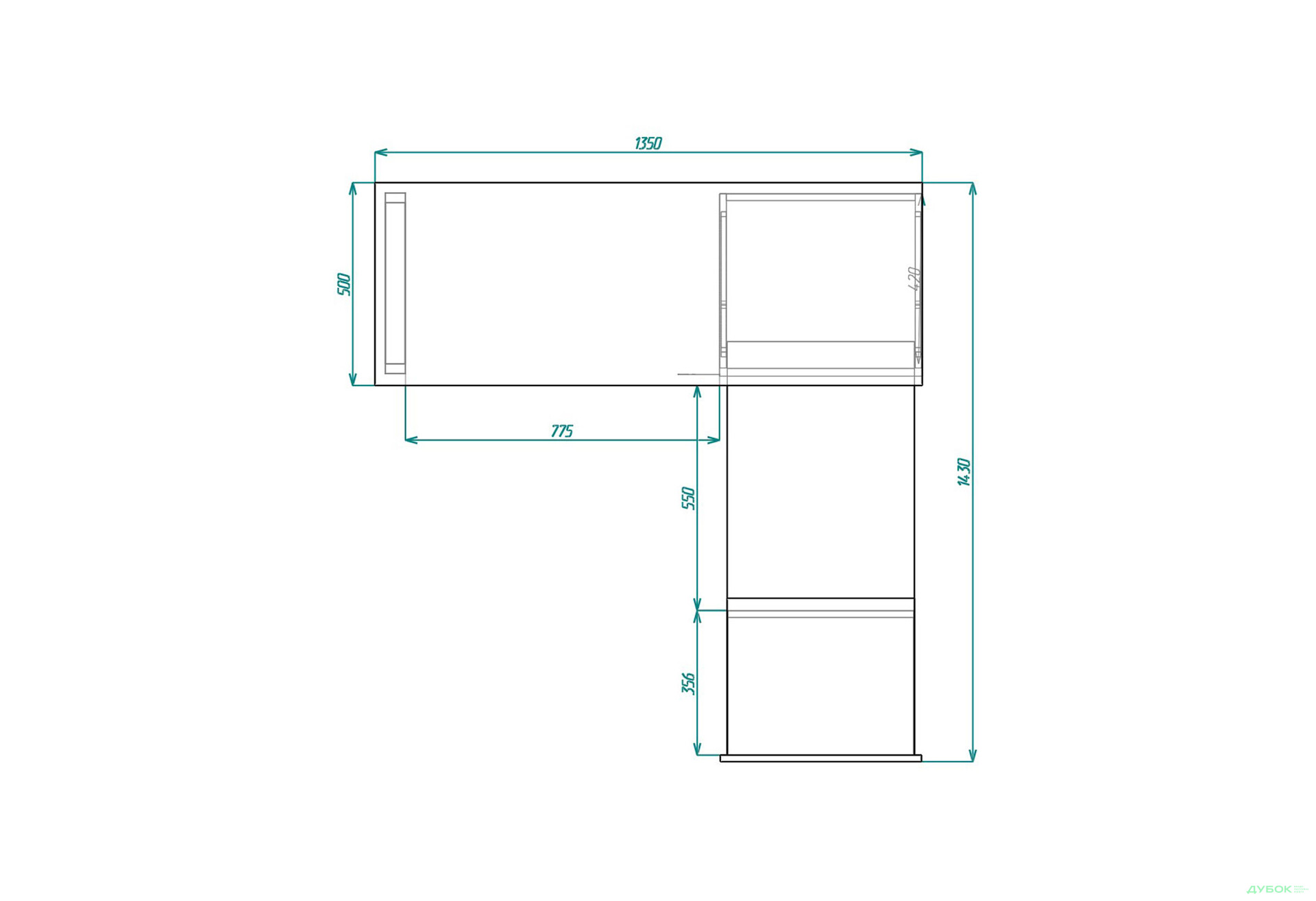 Изображение 5 - Стол-трансформер Knap Knap Hobana+Jambo / Хобана+Джамбо Ш1 с дополнительной поворотной столешницей, полками и ящиком, Венге