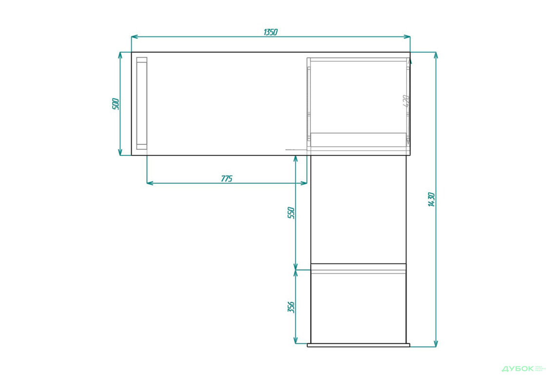Изображение 5 - Стол-трансформер Knap Knap Hobana+Jambo / Хобана+Джамбо Ш1 с дополнительной поворотной столешницей, полками и ящиком, Венге