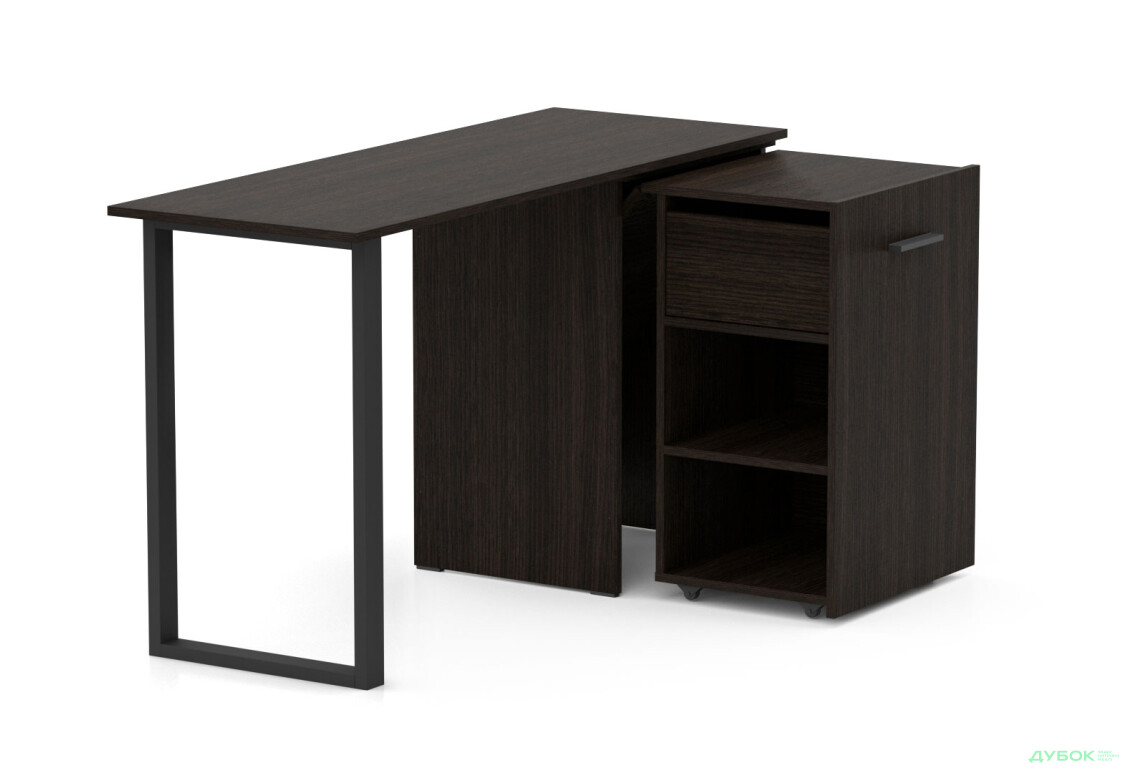 Изображение 2 - Стол-трансформер Knap Knap Hobana+Jambo / Хобана+Джамбо Ш1 с дополнительной поворотной столешницей, полками и ящиком, Венге