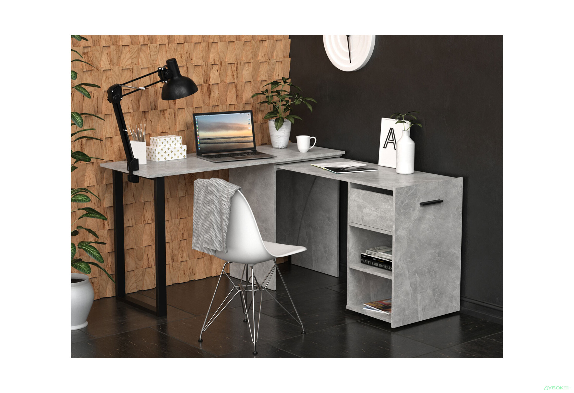 Изображение 6 - Стол-трансформер Knap Knap Hobana+Jambo / Хобана+Джамбо Ш1 с дополнительной поворотной столешницей, полками и ящиком, Ателье светлый