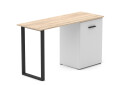 Изображение 3 - Стол-трансформер Knap Knap Hobana+Jambo / Хобана+Джамбо Ш1 с дополнительной поворотной столешницей, полками и ящиком, Белый / Дуб сонома