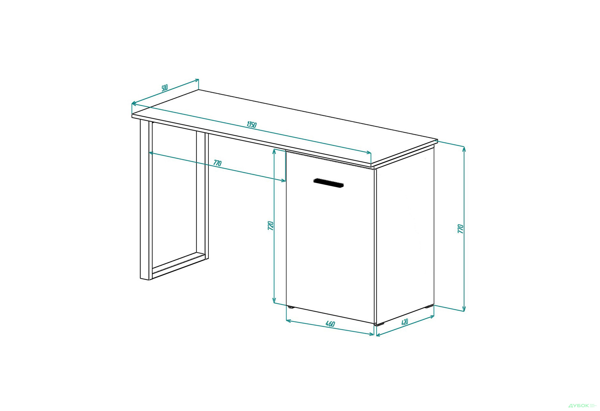 Изображение 6 - Стол-трансформер Knap Knap Hobana+Jambo / Хобана+Джамбо Ш1 с дополнительной поворотной столешницей, полками и ящиком, Белый / Ателье светлый