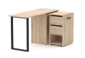 Изображение 2 - Стол-трансформер Knap Knap Hobana+Jambo / Хобана+Джамбо Ш2 с дополнительной поворотной столешницей, полкой и ящиками, Дуб сонома