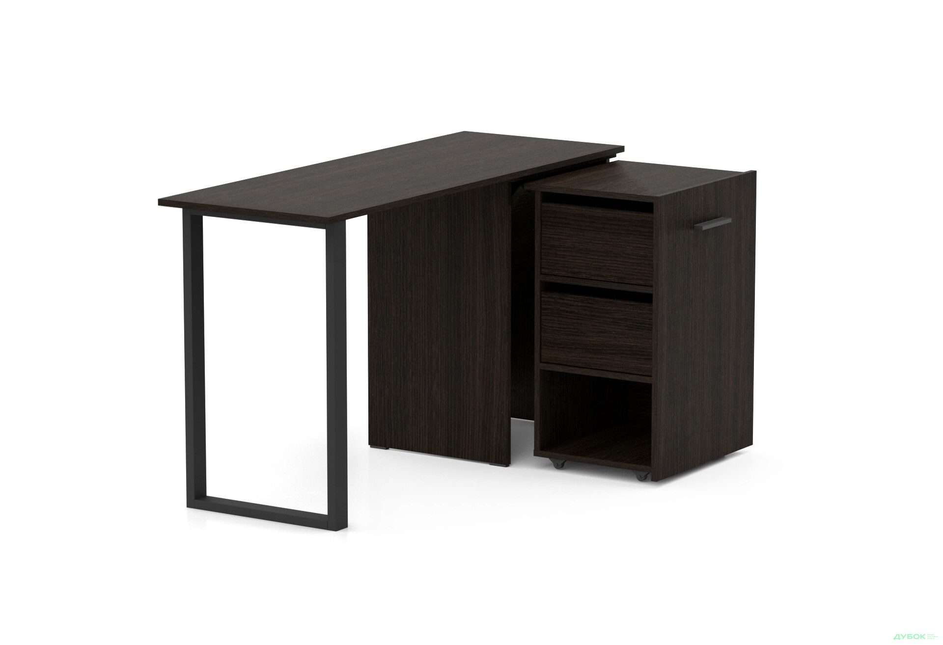 Изображение 2 - Стол-трансформер Knap Knap Hobana+Jambo / Хобана+Джамбо Ш2 с дополнительной поворотной столешницей, полкой и ящиками, Венге