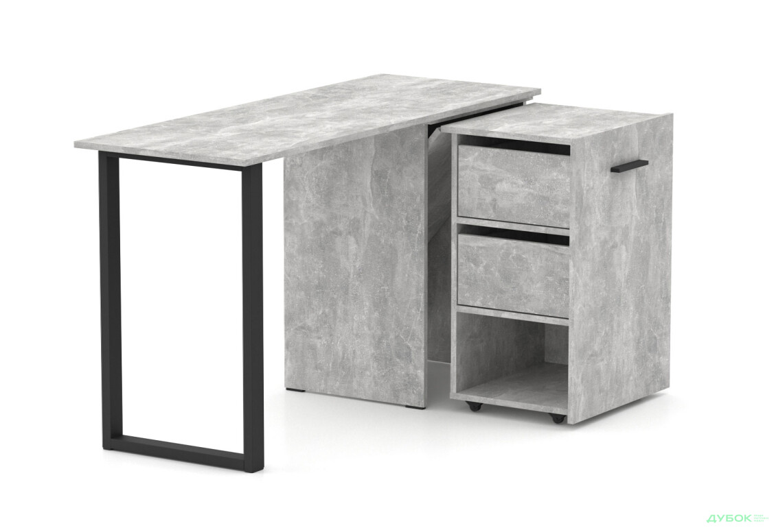 Изображение 2 - Стол-трансформер Knap Knap Hobana+Jambo / Хобана+Джамбо Ш2 с дополнительной поворотной столешницей, полкой и ящиками, Ателье светлый