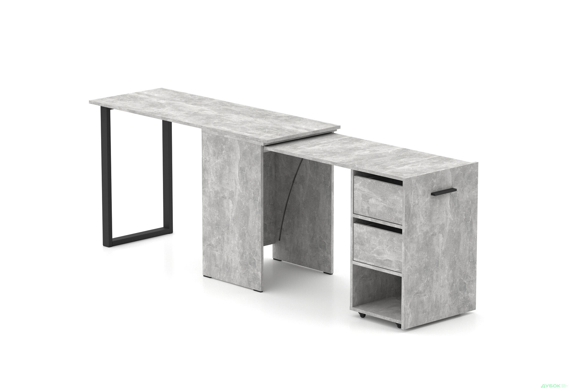 Изображение 4 - Стол-трансформер Knap Knap Hobana+Jambo / Хобана+Джамбо Ш2 с дополнительной поворотной столешницей, полкой и ящиками, Ателье светлый