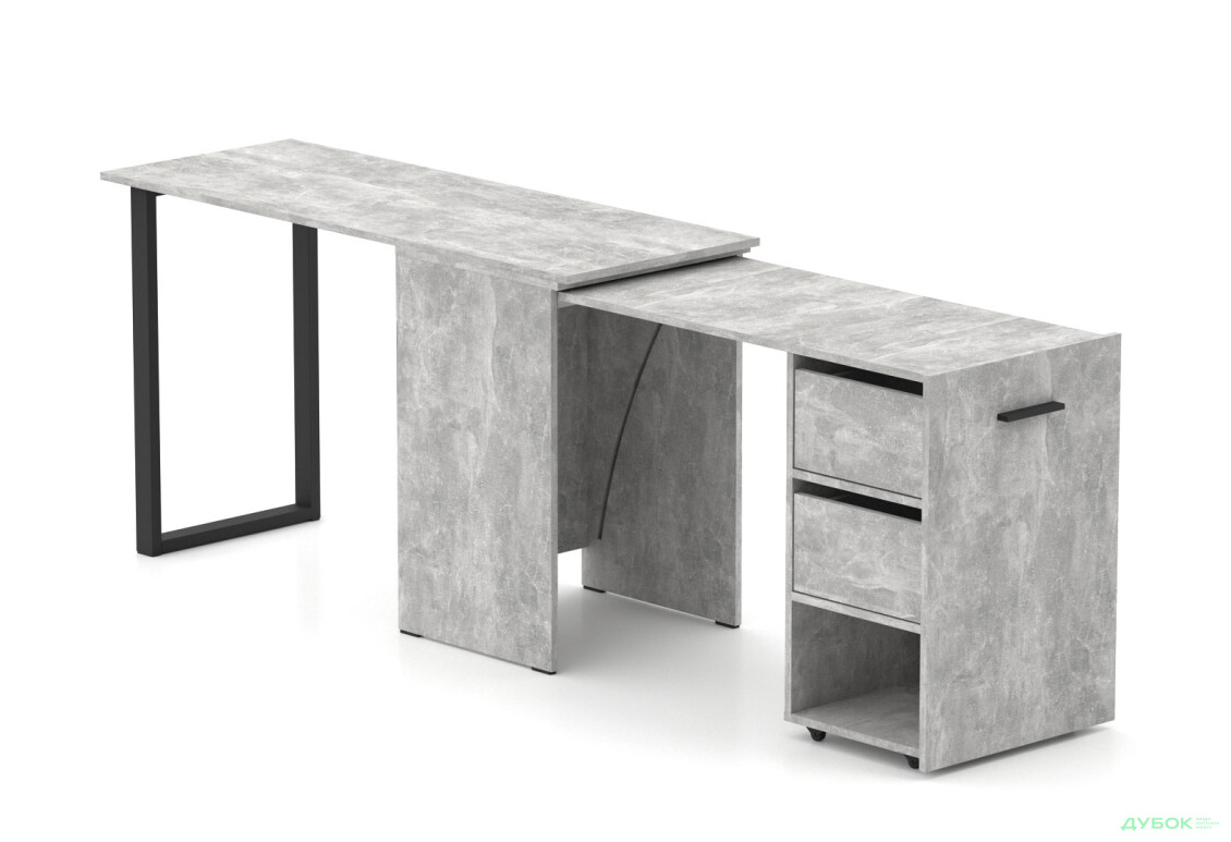 Изображение 4 - Стол-трансформер Knap Knap Hobana+Jambo / Хобана+Джамбо Ш2 с дополнительной поворотной столешницей, полкой и ящиками, Ателье светлый