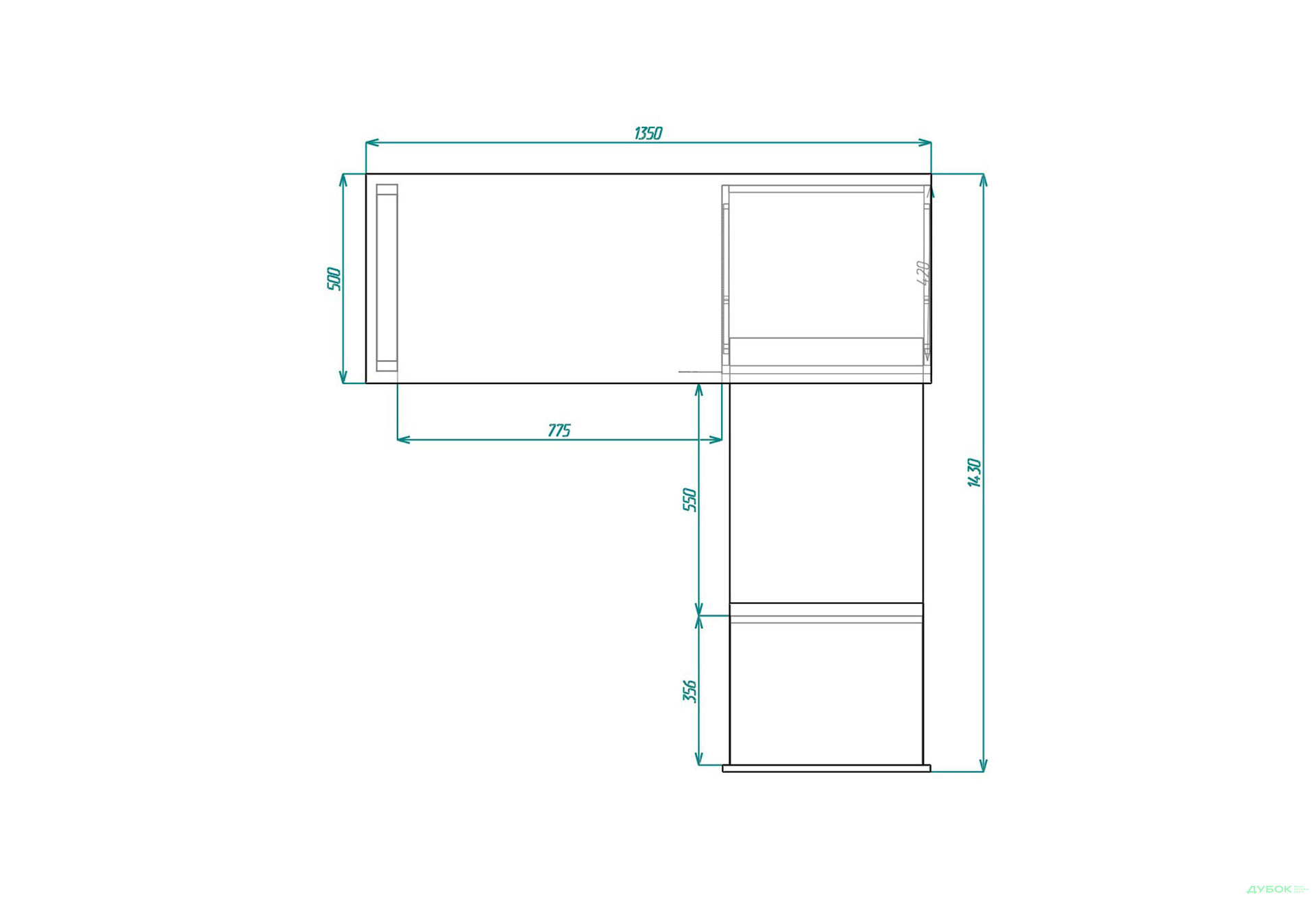 Изображение 7 - Стол-трансформер Knap Knap Hobana+Jambo / Хобана+Джамбо Ш2 с дополнительной поворотной столешницей, полкой и ящиками, Ателье светлый
