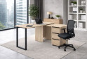 Зображення 2 - Стіл-трансформер Knap Knap Hobana+Jambo / Хобана+Джамбо Ш3 з додатковою поворотною стільницею та шухлядами, Дуб сонома