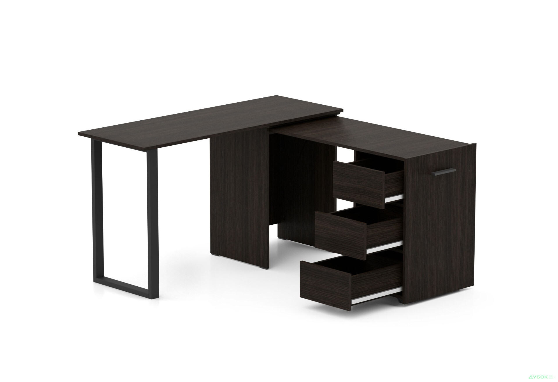 Изображение 1 - Стол-трансформер Knap Knap Hobana+Jambo / Хобана+Джамбо Ш3 с дополнительной поворотной столешницей и ящиками, Венге