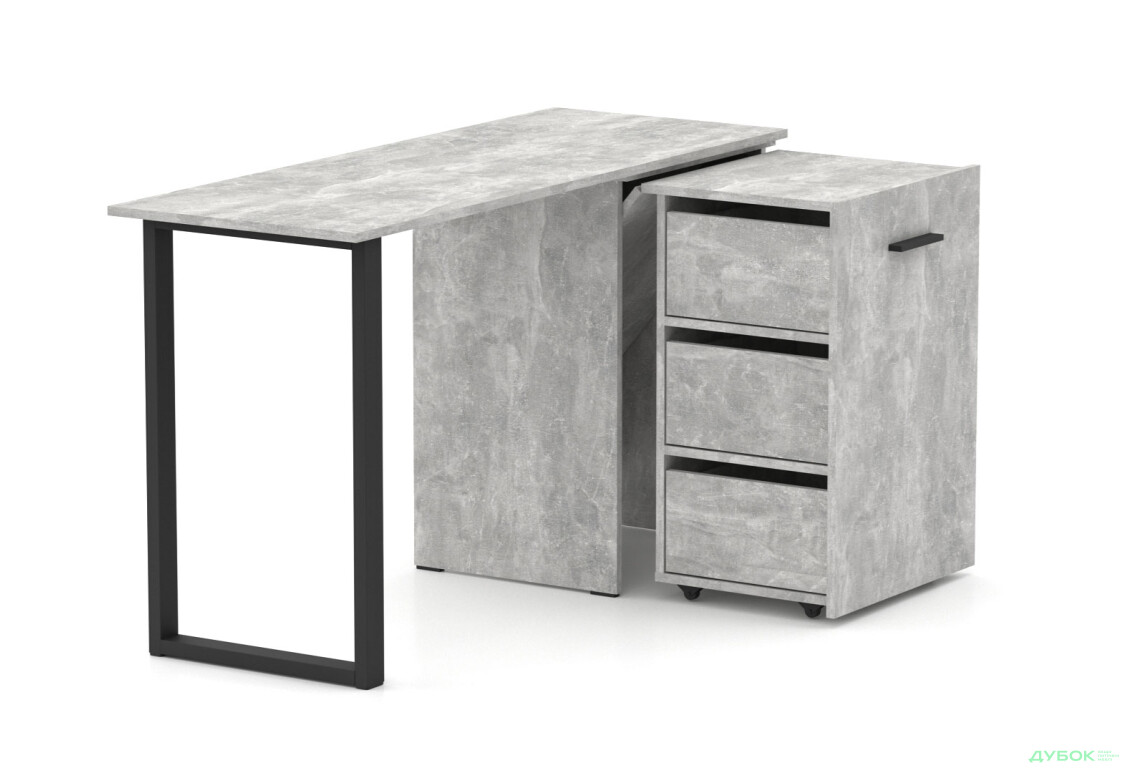 Изображение 2 - Стол-трансформер Knap Knap Hobana+Jambo / Хобана+Джамбо Ш3 с дополнительной поворотной столешницей и ящиками, Ателье светлый