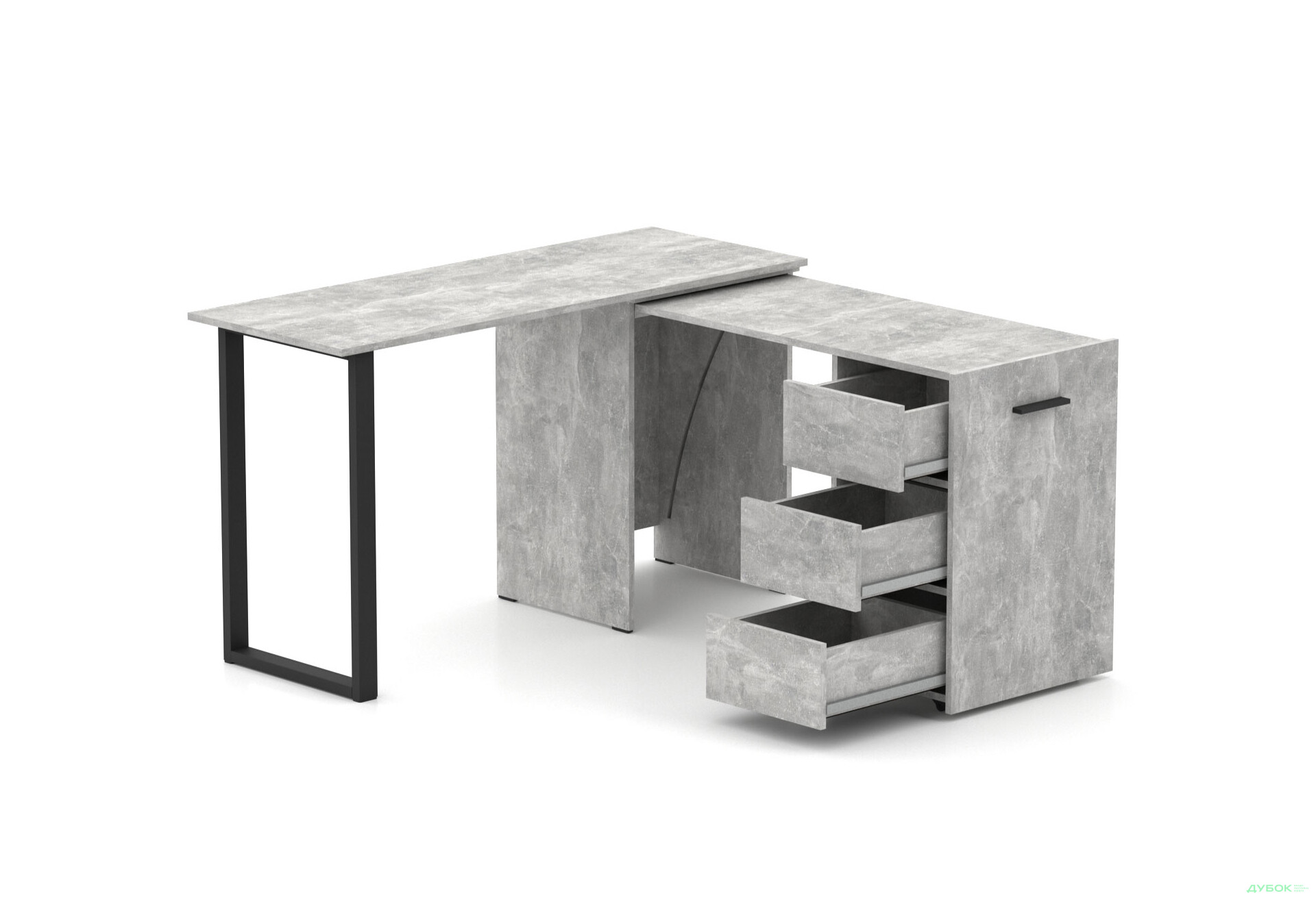 Изображение 1 - Стол-трансформер Knap Knap Hobana+Jambo / Хобана+Джамбо Ш3 с дополнительной поворотной столешницей и ящиками, Ателье светлый