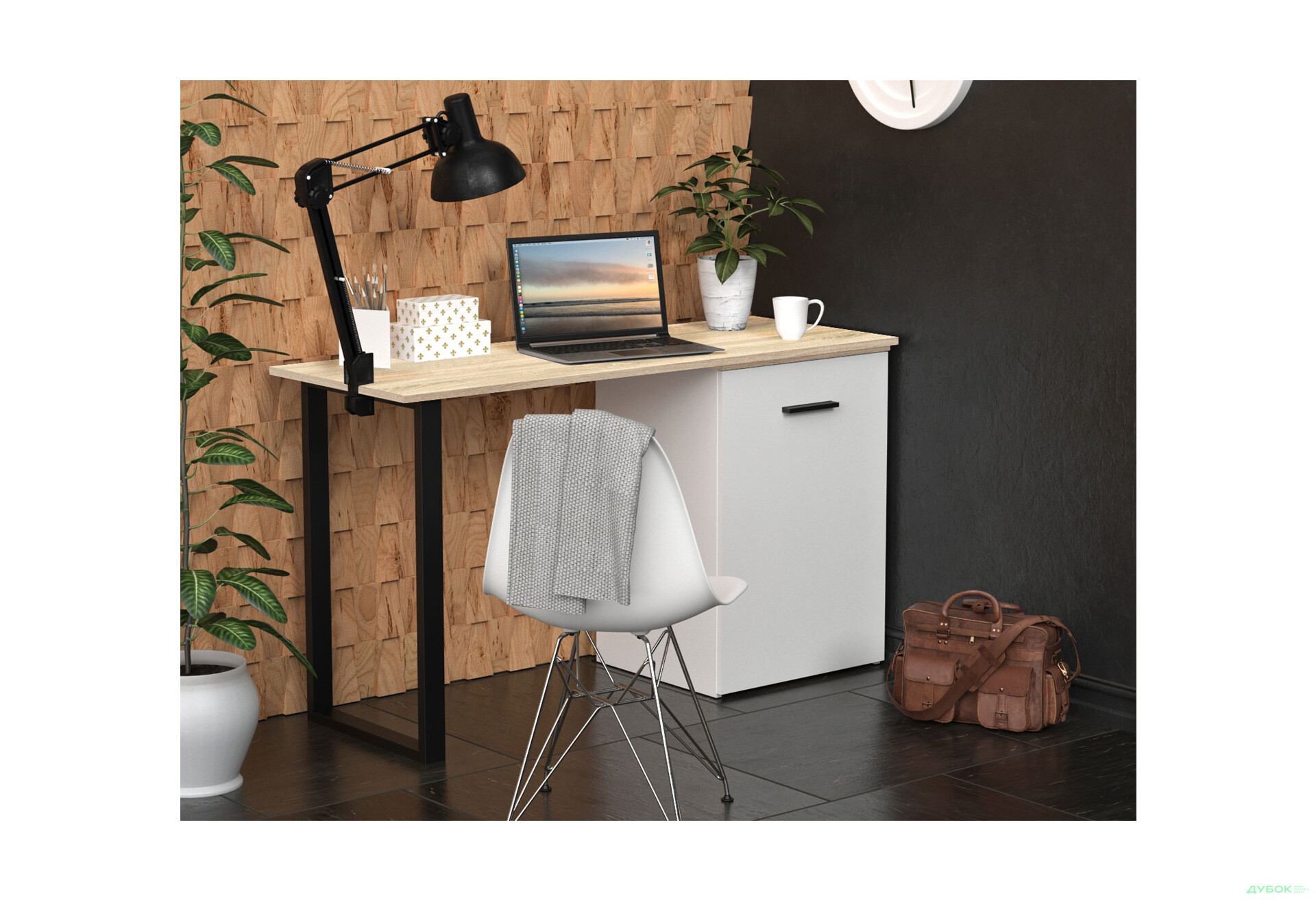 Зображення 5 - Стіл-трансформер Knap Knap Hobana+Jambo / Хобана+Джамбо Ш3 з додатковою поворотною стільницею та шухлядами, Білий / Дуб сонома