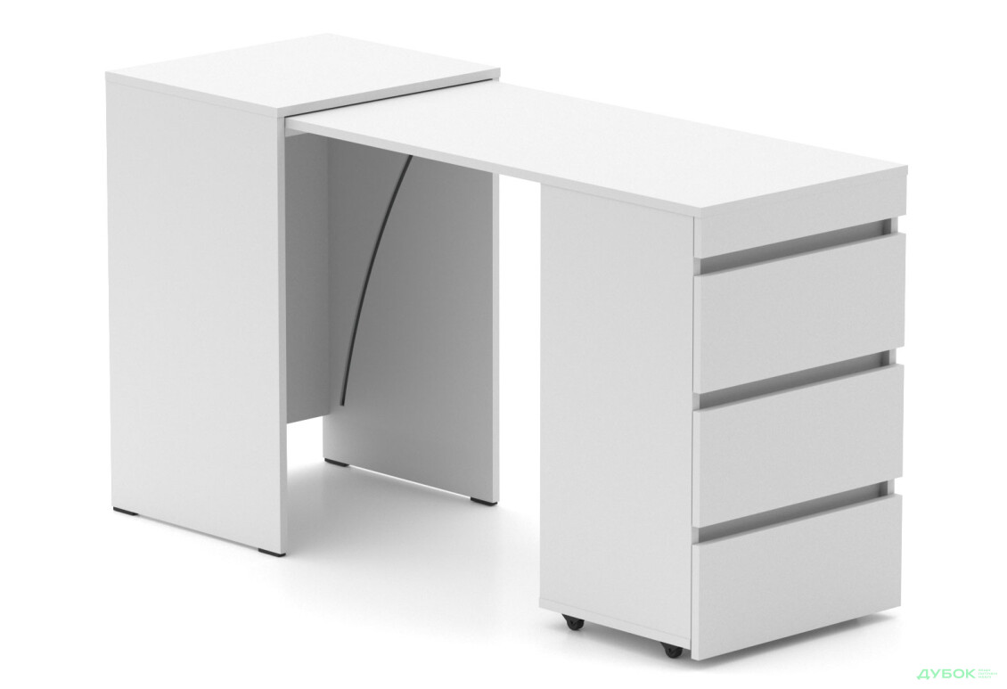 Стол-комод трансформер Knap Knap Shiron / Широн с ящиками, Белый