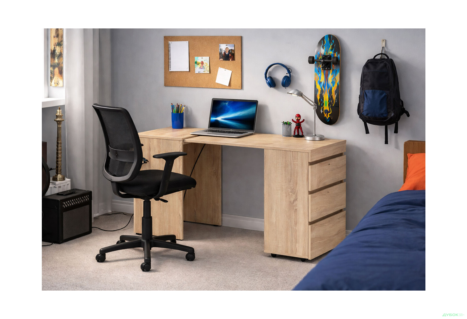 Изображение 2 - Стол-комод трансформер Knap Knap Shiron / Широн с ящиками, Дуб сонома