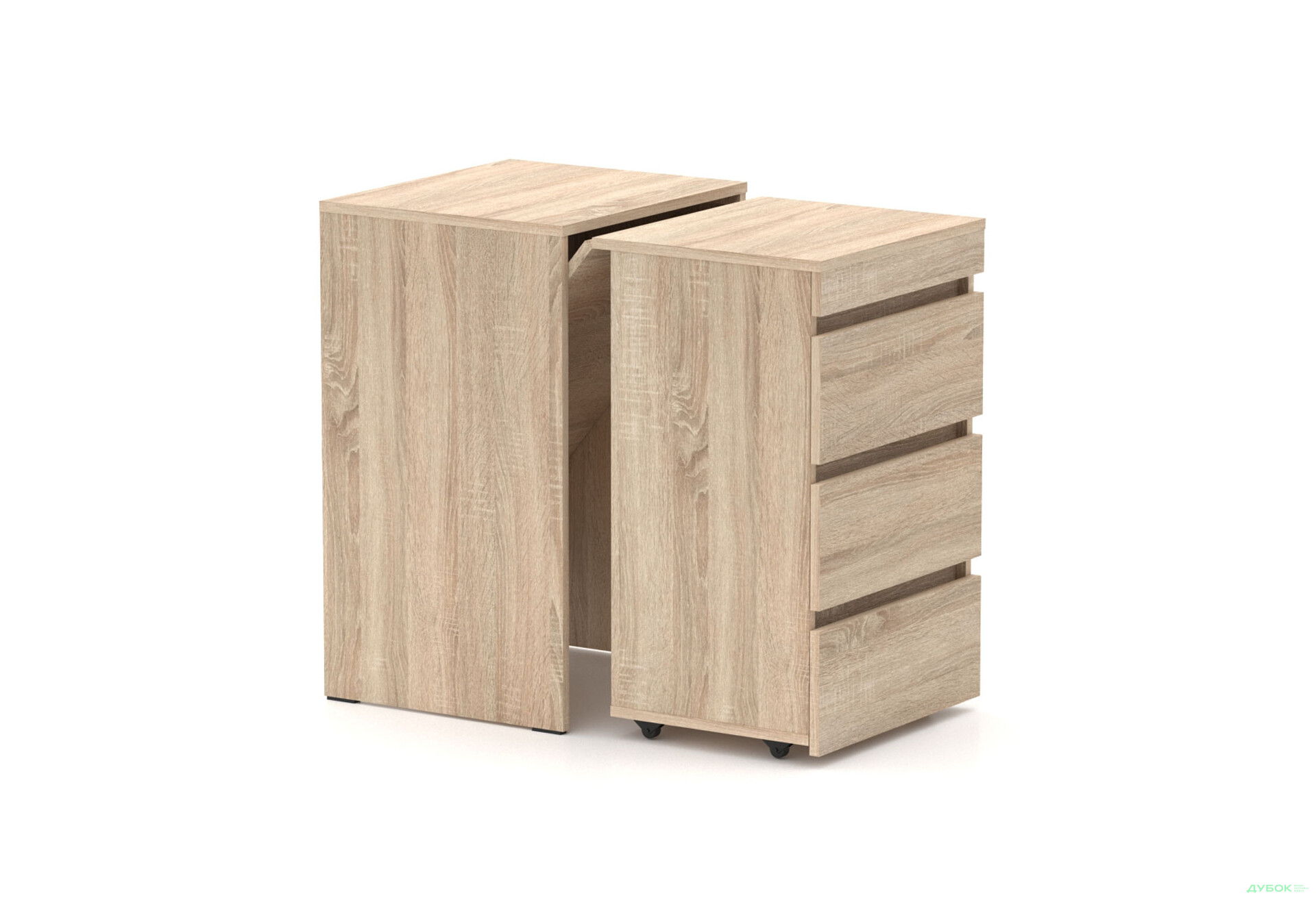 Изображение 2 - Стол-комод трансформер Knap Knap Shiron / Широн с ящиками, Дуб сонома