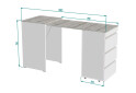 Фото 4 - Стол-комод трансформер Knap Knap Shiron / Широн с ящиками, Белый / Дуб сонома