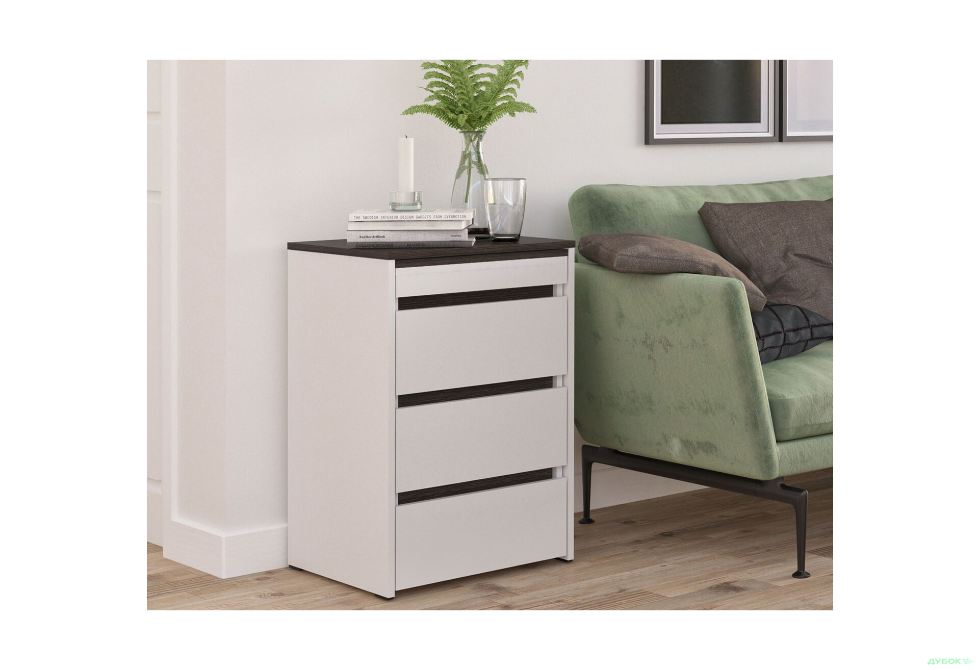 Зображення 4 - Стіл-комод трансформер Knap Knap Shiron / Широн з шухлядами, Білий / Венге