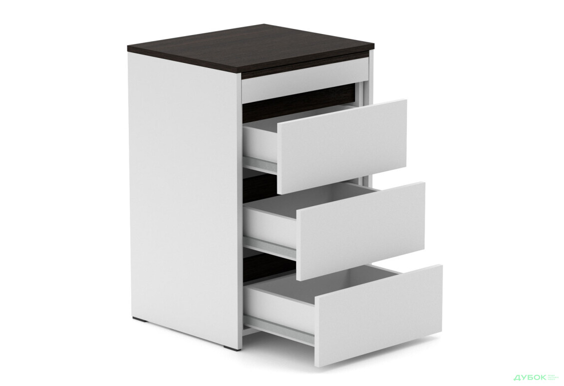 Зображення 3 - Стіл-комод трансформер Knap Knap Shiron / Широн з шухлядами, Білий / Венге