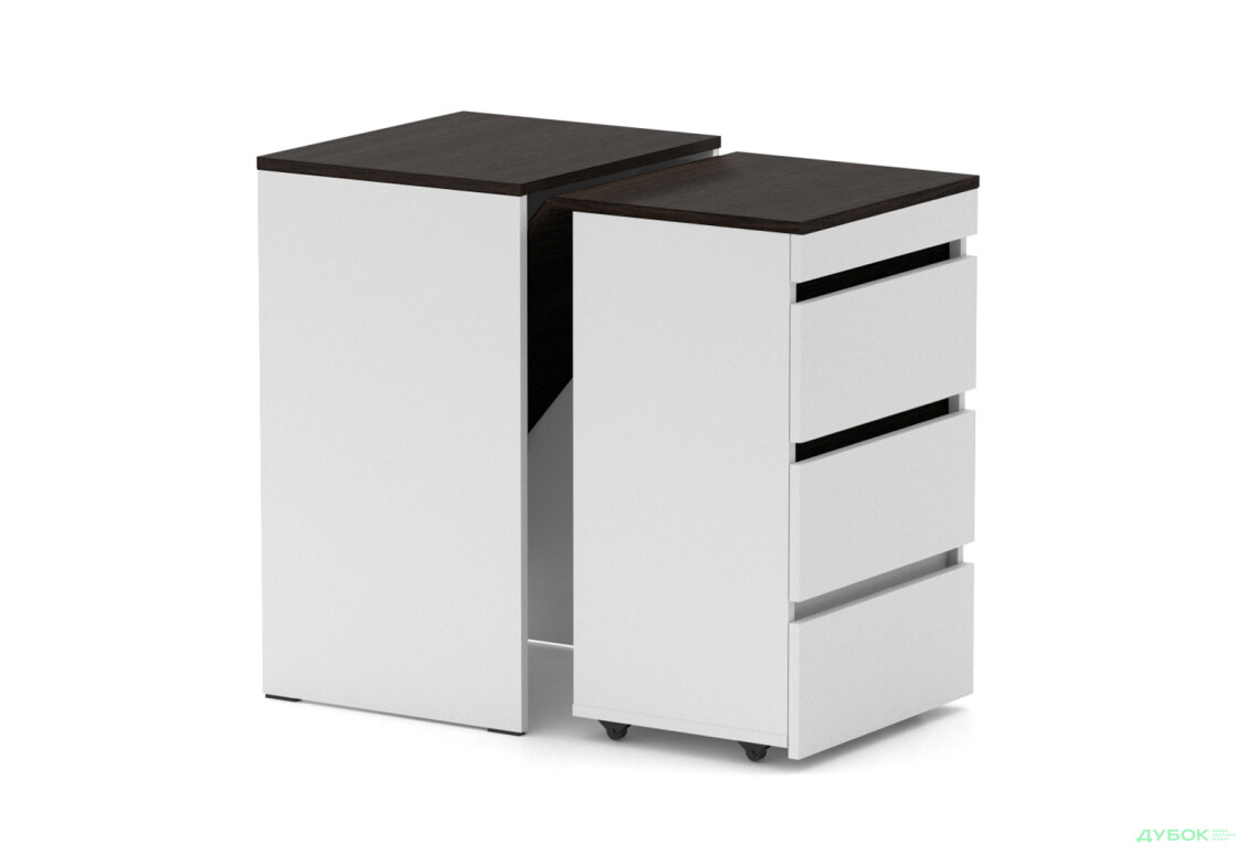 Зображення 2 - Стіл-комод трансформер Knap Knap Shiron / Широн з шухлядами, Білий / Венге