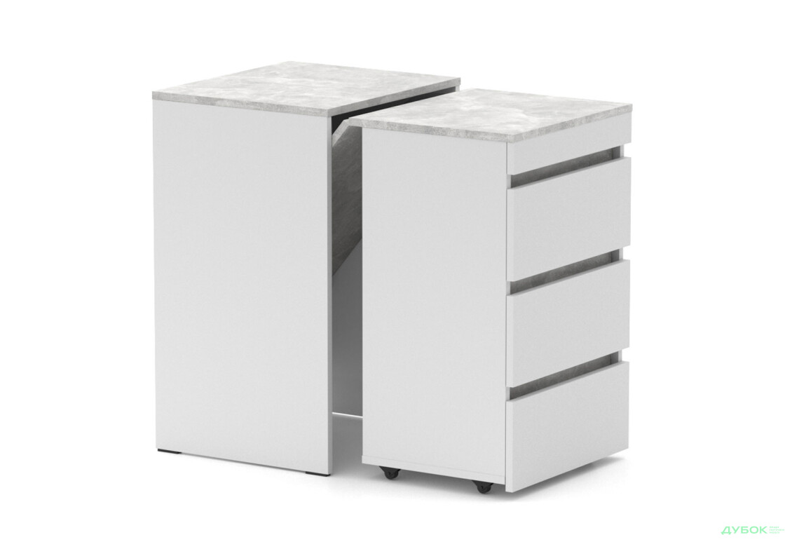 Зображення 2 - Стіл-комод трансформер Knap Knap Shiron / Широн з шухлядами, Білий / Ательє світлий