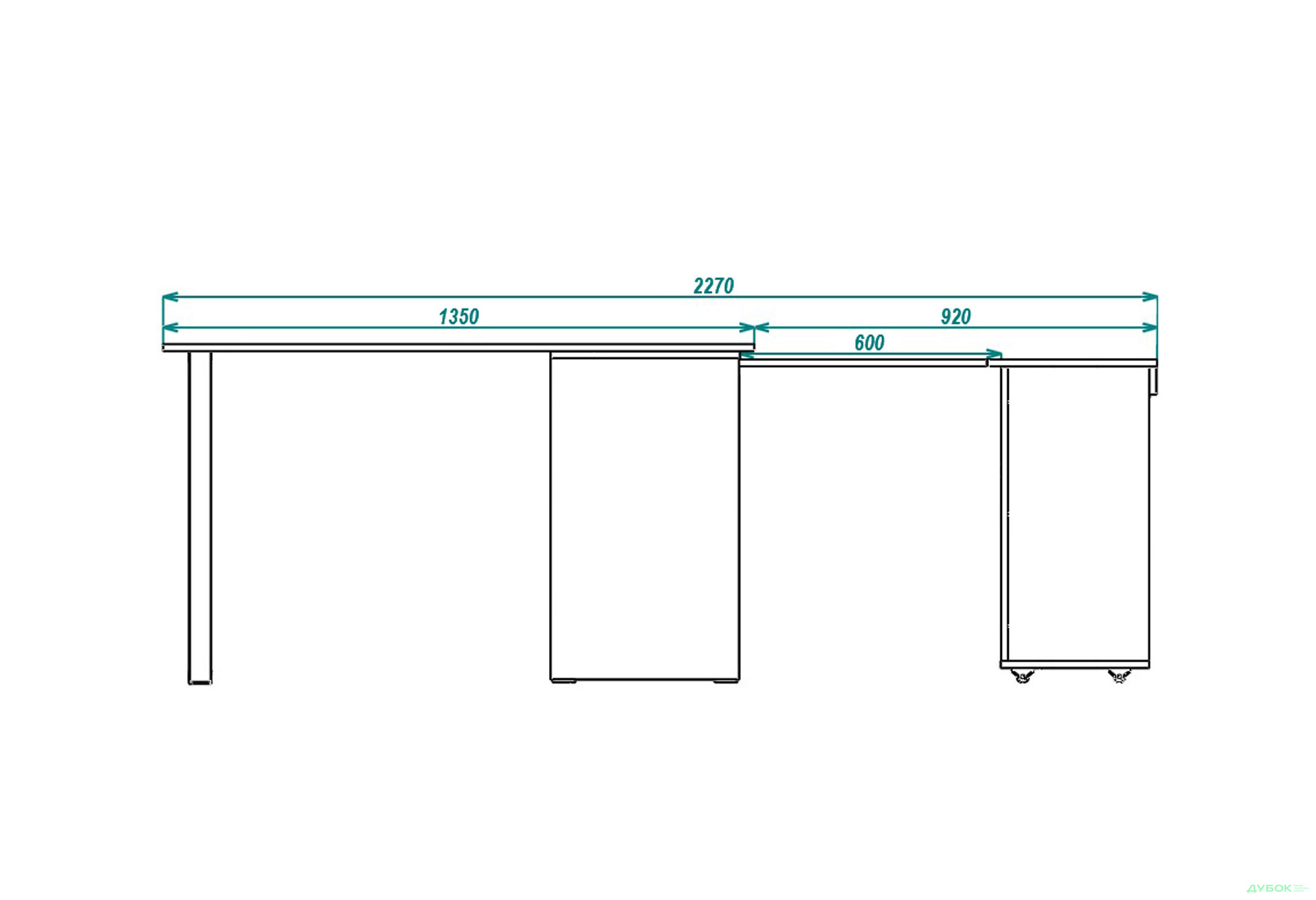 Зображення 8 - Стіл-комод трансформер Knap Knap Shiron+Jambo / Широн+Джамбо з додатковою поворотною стільницею та шухлядами, Білий