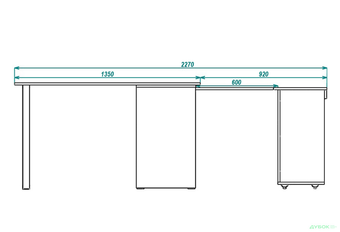 Зображення 8 - Стіл-комод трансформер Knap Knap Shiron+Jambo / Широн+Джамбо з додатковою поворотною стільницею та шухлядами, Білий