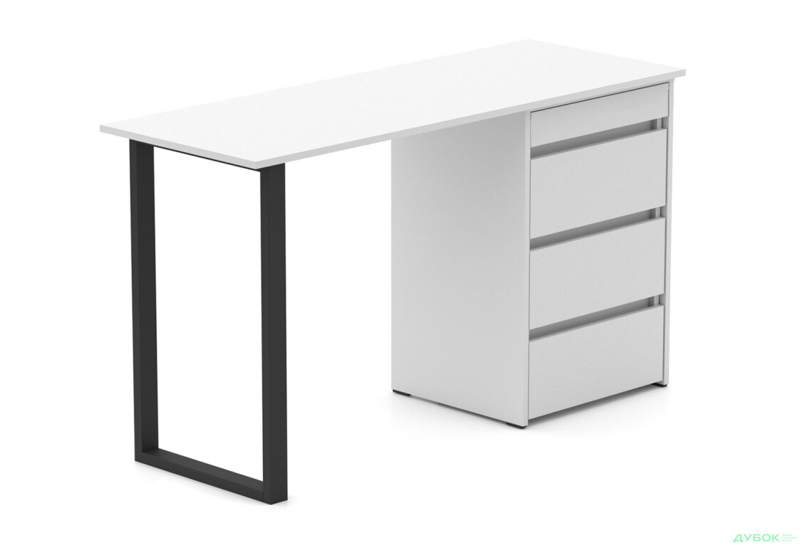 Стіл-комод трансформер Knap Knap Shiron+Jambo / Широн+Джамбо з додатковою поворотною стільницею та шухлядами, Білий