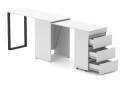 Зображення 3 - Стіл-комод трансформер Knap Knap Shiron+Jambo / Широн+Джамбо з додатковою поворотною стільницею та шухлядами, Білий