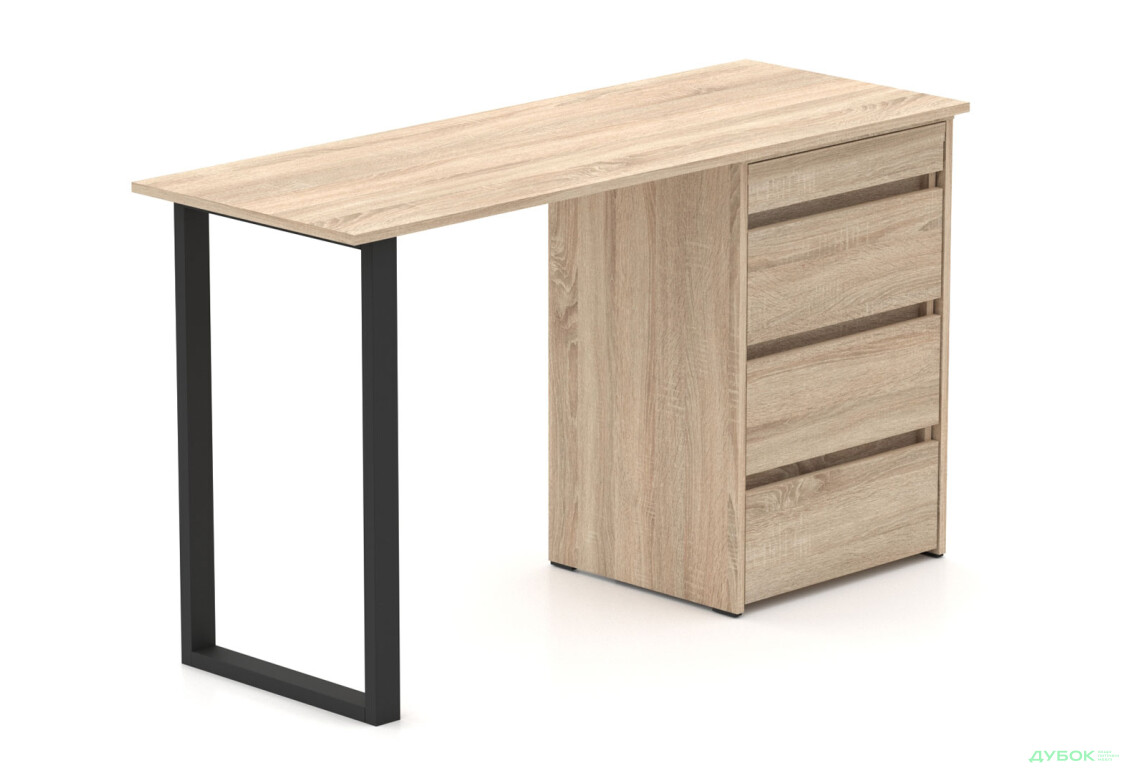 Стіл-комод трансформер Knap Knap Shiron+Jambo / Широн+Джамбо з додатковою поворотною стільницею та шухлядами, Дуб сонома