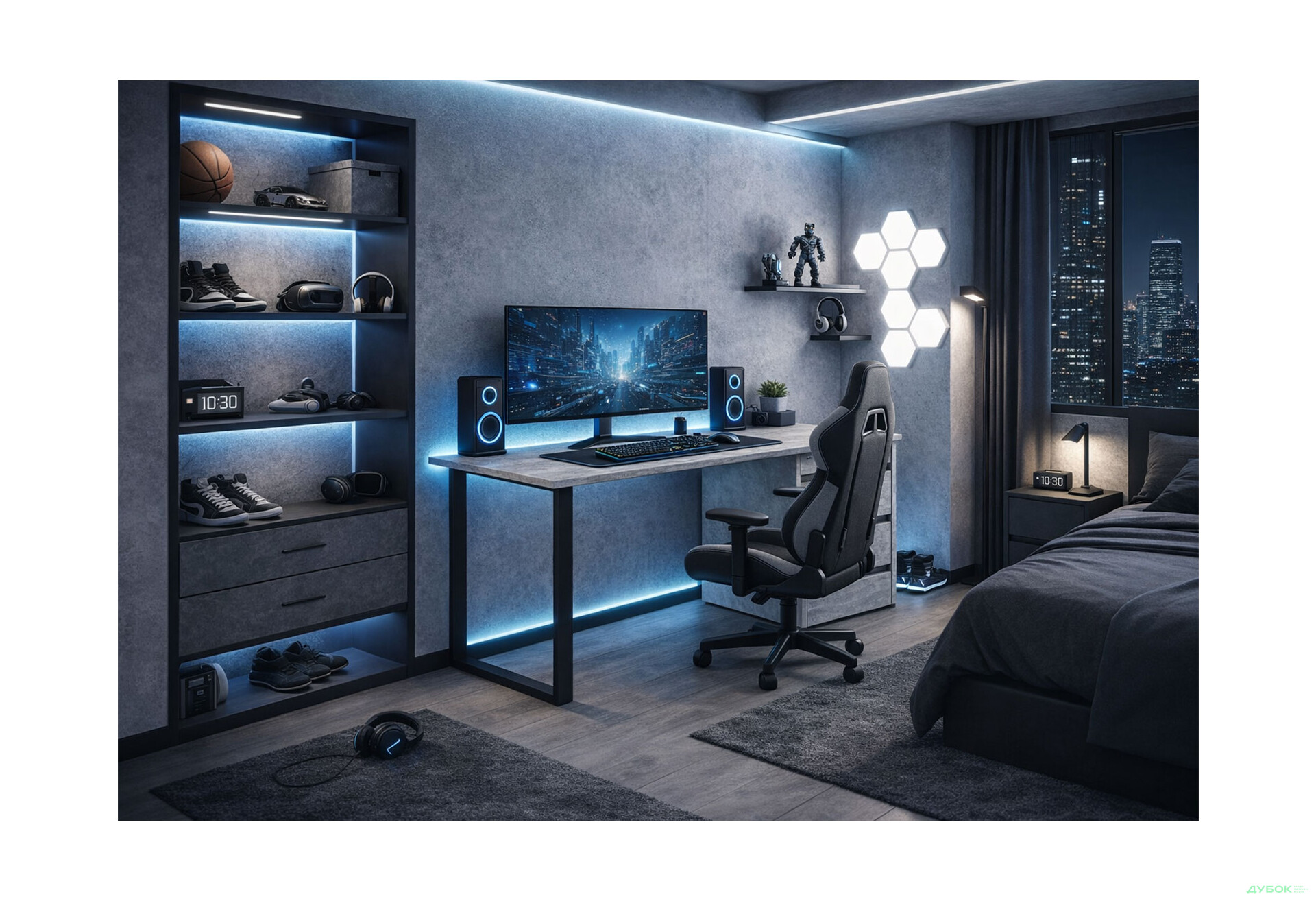 Зображення 2 - Стіл-комод трансформер Knap Knap Shiron+Jambo / Широн+Джамбо з додатковою поворотною стільницею та шухлядами, Ательє світлий