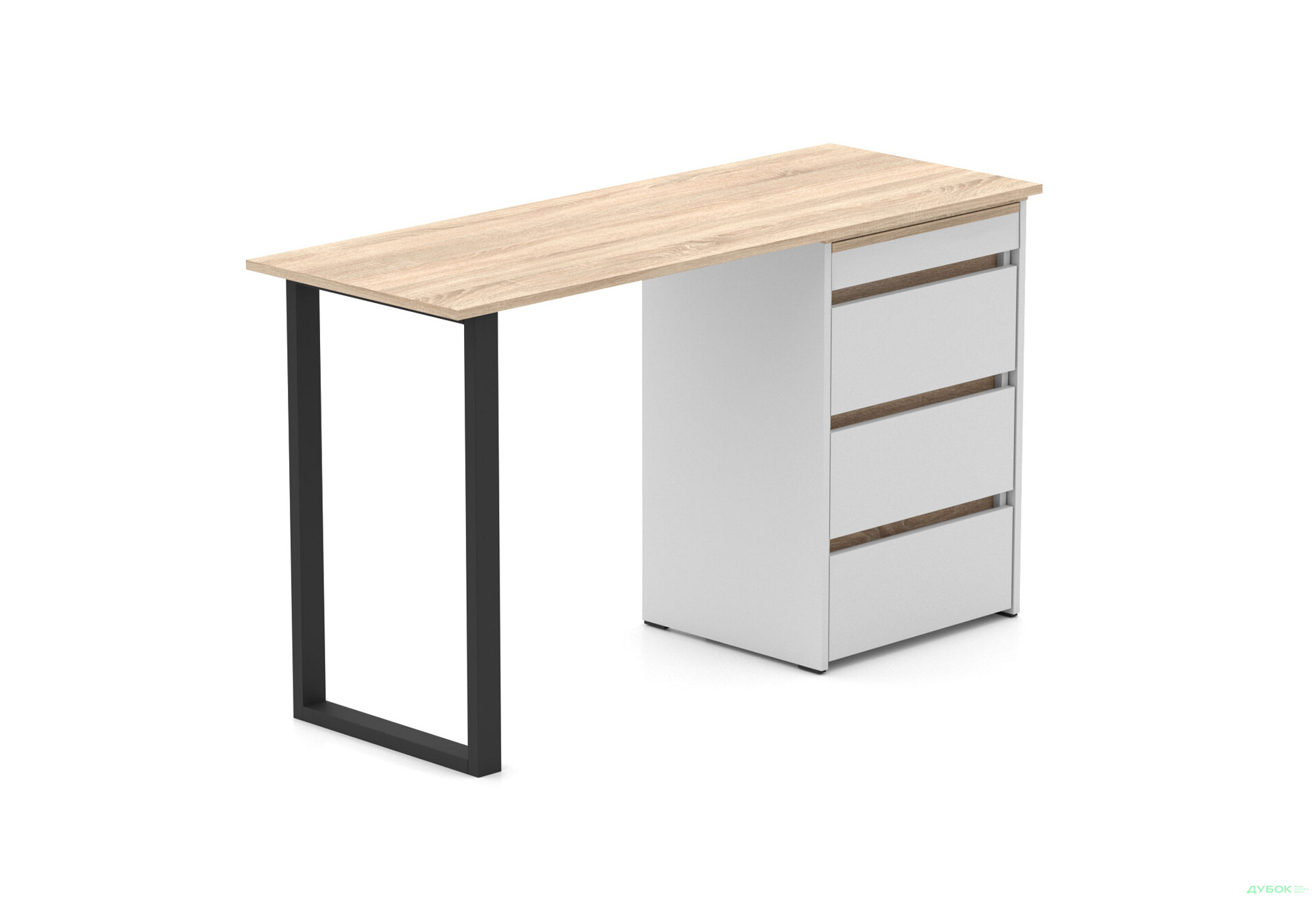 Изображение 1 - Стол-комод трансформер Knap Knap Shiron+Jambo / Широн+Джамбо с дополнительной поворотной столешницей и ящиками, Белый / Дуб сонома