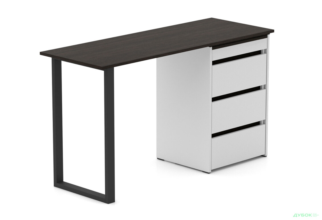 Стол-комод трансформер Knap Knap Shiron+Jambo / Широн+Джамбо с дополнительной поворотной столешницей и ящиками, Белый / Венге