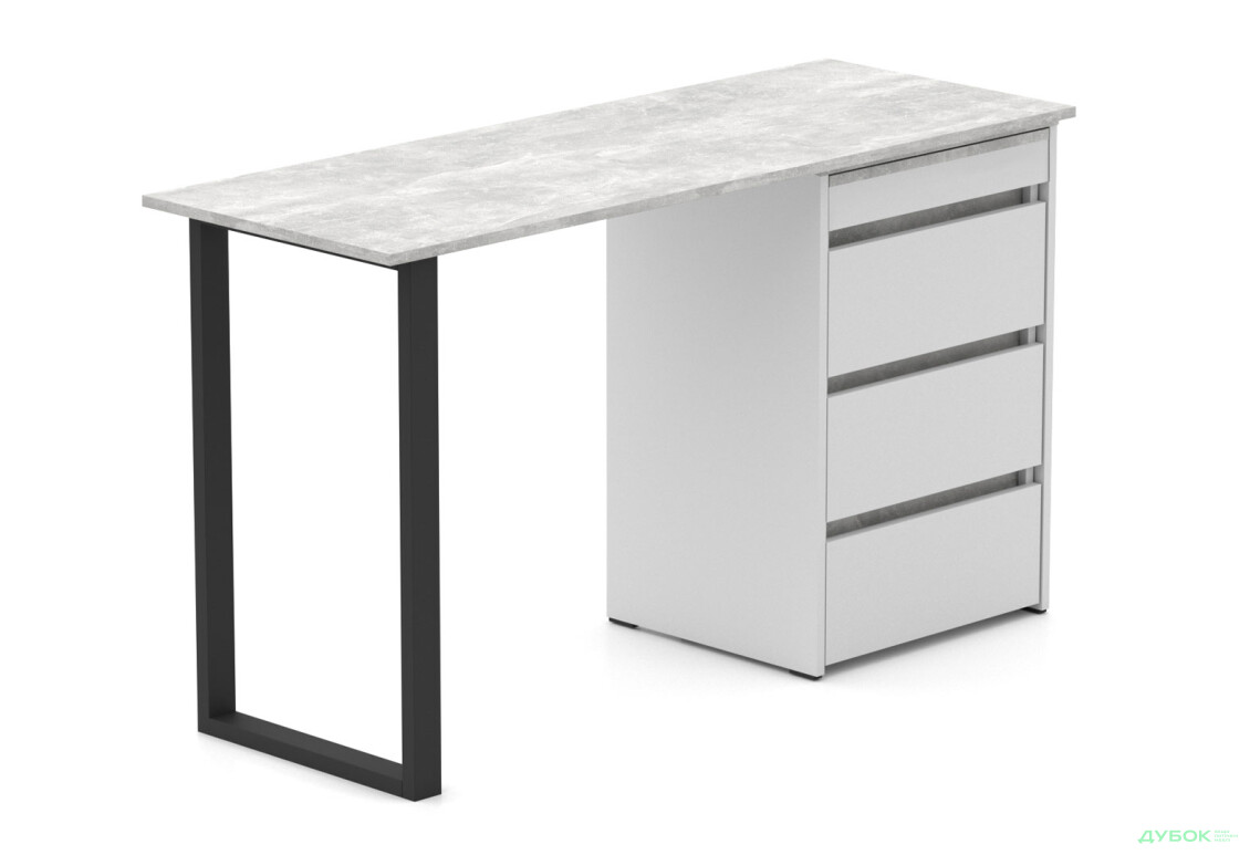 Стол-комод трансформер Knap Knap Shiron+Jambo / Широн+Джамбо с дополнительной поворотной столешницей и ящиками, Белый / Ателье светлый