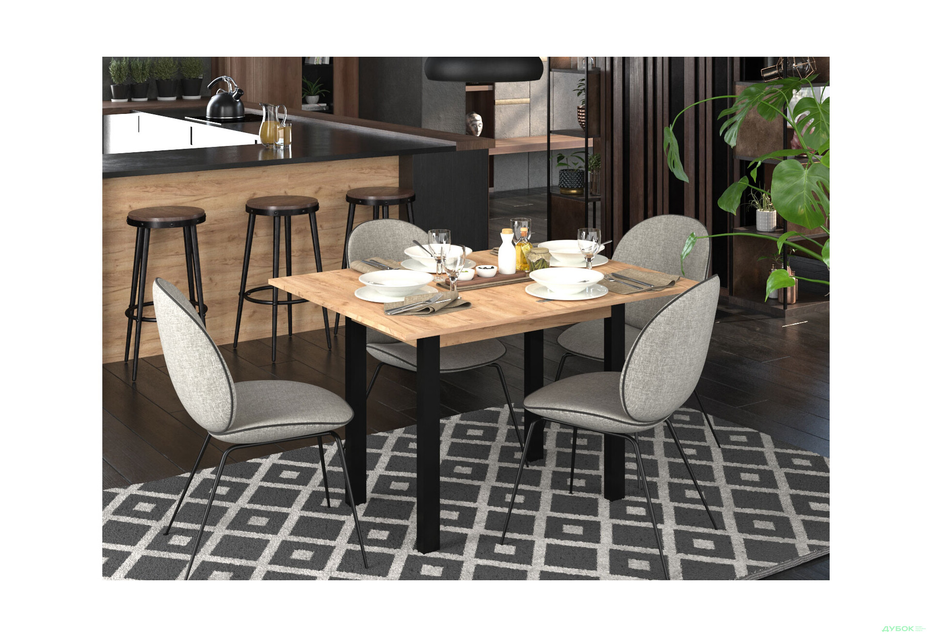 Изображение 4 - Стол-трансформер Knap Knap Gustus / Густус 90х60 см раскладной, Дуб крафт золотой