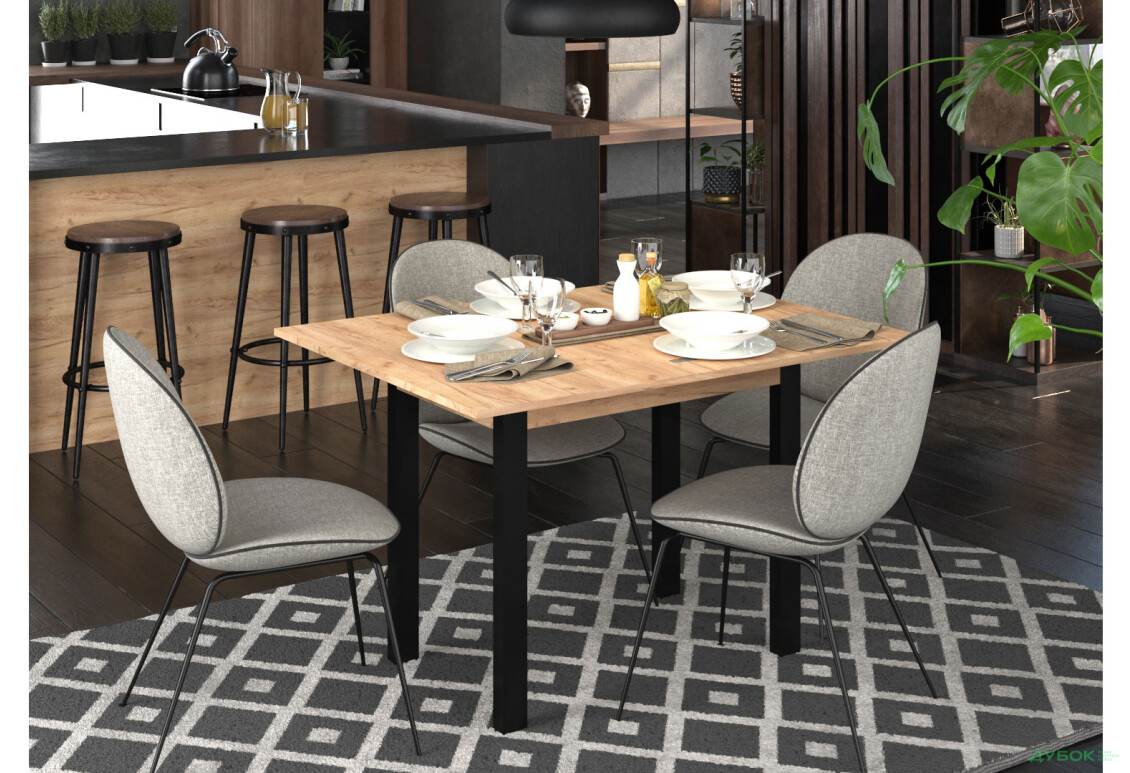 Изображение 4 - Стол-трансформер Knap Knap Gustus / Густус 90х60 см раскладной, Дуб крафт золотой