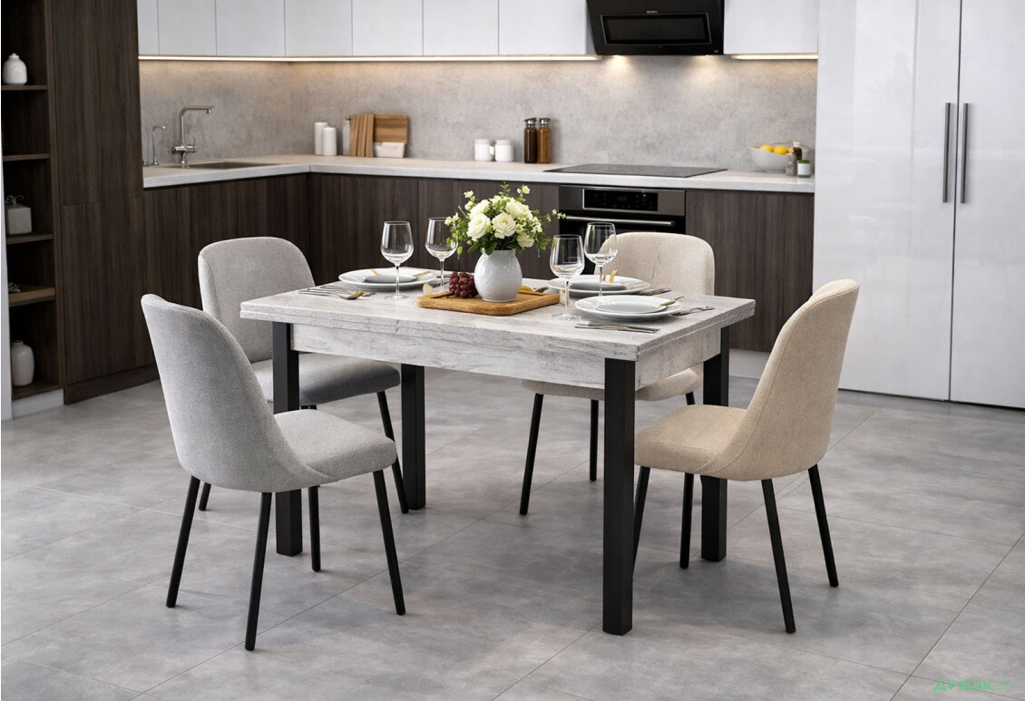 Изображение 2 - Стол-трансформер Knap Knap Gustus / Густус 90х60 см раскладной, Дуб крафт белый