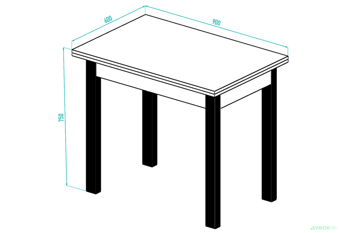 Изображение 3 - Стол-трансформер Knap Knap Gustus / Густус 90х60 см раскладной, Дуб крафт белый