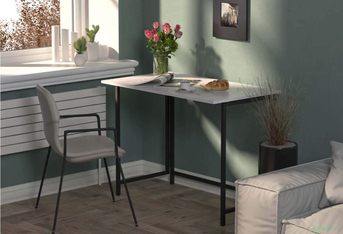 Зображення 3 - Стіл-трансформер Knap Knap Spier / Спір 90х57 см розкладний, Білий